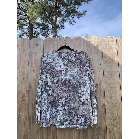 ERIKA Size large green fairy floral sequin embellished spring light silver‎ - Picture 6 of 6